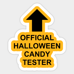 Official Halloween Candy Tester - Black Text Sticker